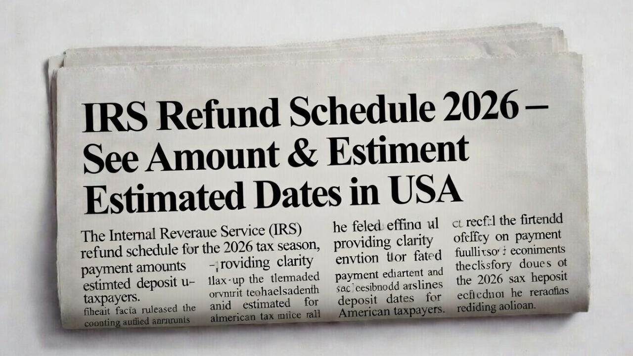 2026 IRS Income Tax Refund Schedule: Estimated Refund Payment Dates