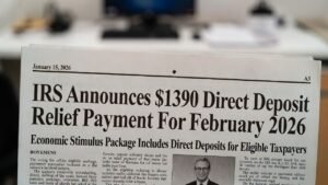 IRS Announces $1,390 Direct Deposit Relief Payment for February 2026