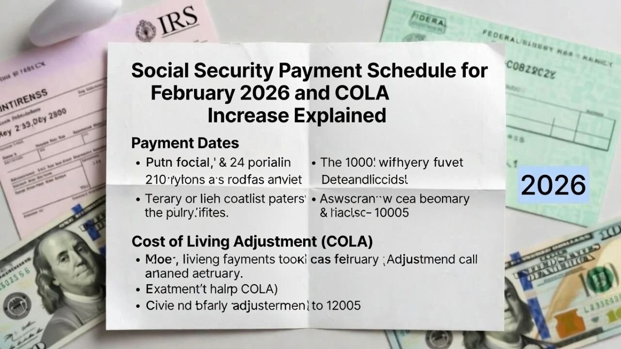 Social Security Payment Schedule for February 2026 and COLA Increase Explained